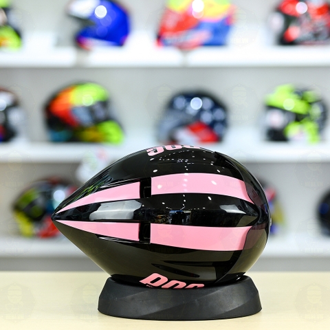 Nón POC P01 FREESHIP - Đen Bóng Sọc Hồng