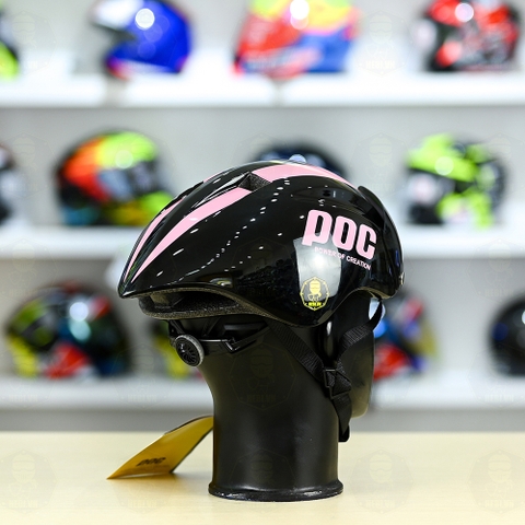 Nón POC P01 FREESHIP - Đen Bóng Sọc Hồng