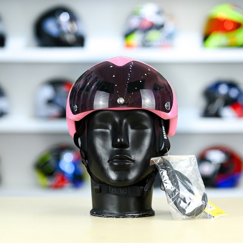 Nón POC P01 FREESHIP - Hồng POC Trắng Bóng