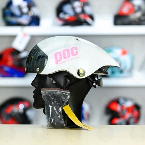 Nón POC P01 FREESHIP - Trắng POC Hồng Bóng