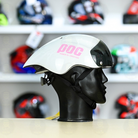 Nón POC P01 FREESHIP - Trắng POC Hồng Bóng