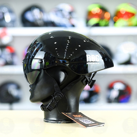 Nón ROC R18 FREESHIP - Đen Bóng
