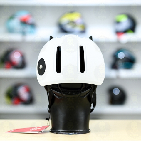 Nón Thể Thao POC Falcon F05 Trắng Nhám Gắn Sừng  FREESHIP