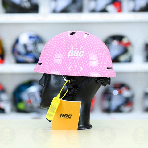 Nón thể thao POC PK02 FREESHIP - Hồng Chấm Bi