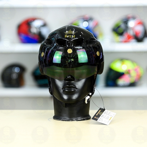 Nón Thể Thao Royal MD16 Freesize FREESHIP - Đen Bóng