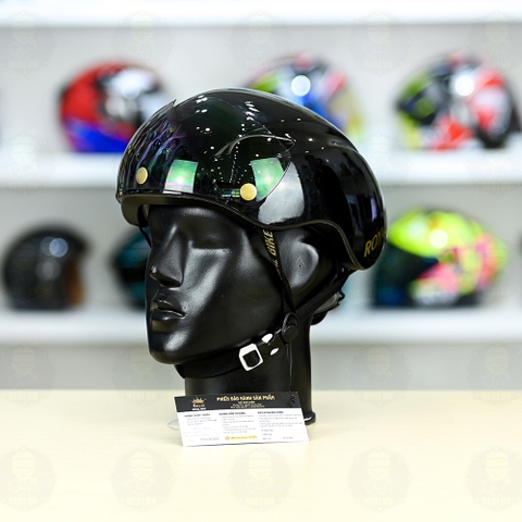 Nón Thể Thao Royal MD16 Freesize FREESHIP - Đen Bóng