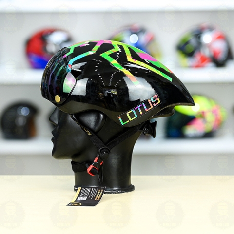 Nón Thể Thao Royal MD16 Freesize Đen Bóng - Dán Tem Decal Shoei M93 Water Color FREESHIP