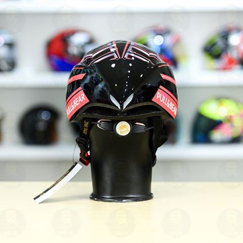 Nón Thể Thao Royal MD16 Freesize Đen Bóng - Dán Tem Decal Shoei M93 V1 FREESHIP