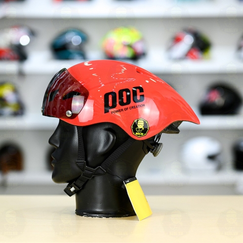 Nón Thể Thao POC P01 FREESHIP - Đỏ Carot Bóng