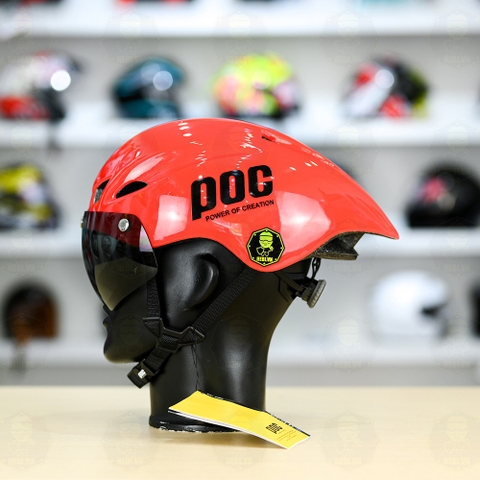 Nón Thể Thao POC P01 FREESHIP - Đỏ Carot Bóng