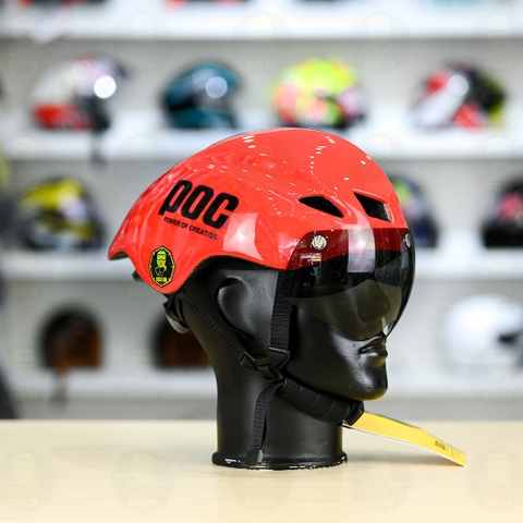 Nón Thể Thao POC P01 FREESHIP - Đỏ Carot Bóng