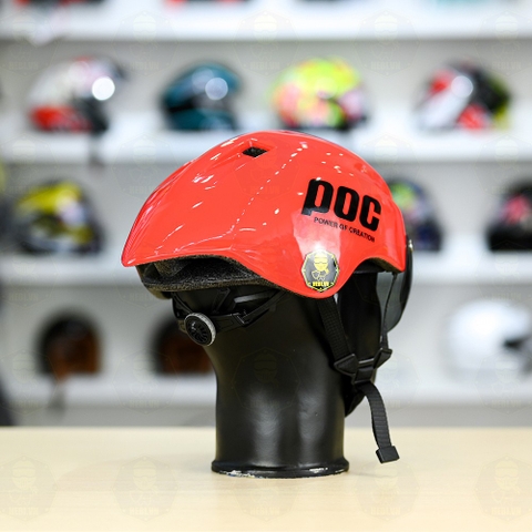 Nón Thể Thao POC P01 FREESHIP - Đỏ Carot Bóng