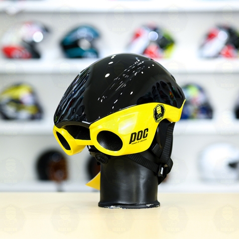 Nón Thể Thao POC P02 Đen Vàng Bóng  FREESHIP