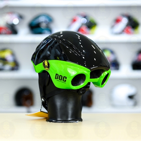 Nón Thể Thao POC P02 Đen Xanh Lá Bóng FREESHIP