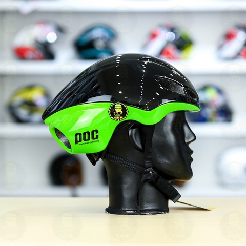 Nón Thể Thao POC P02 Đen Xanh Lá Bóng FREESHIP