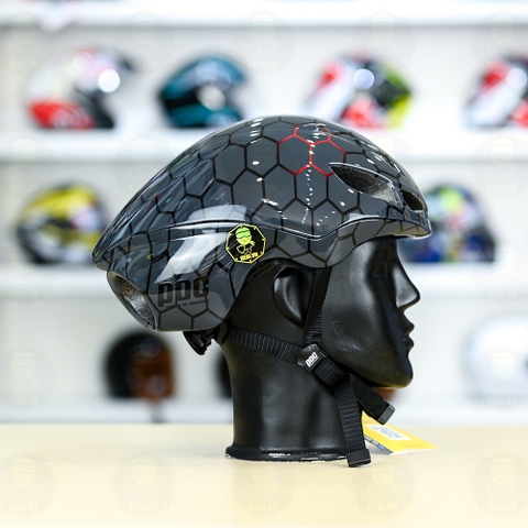 Nón Thể Thao POC P02 Tổ Ong Đỏ Bóng FREESHIP