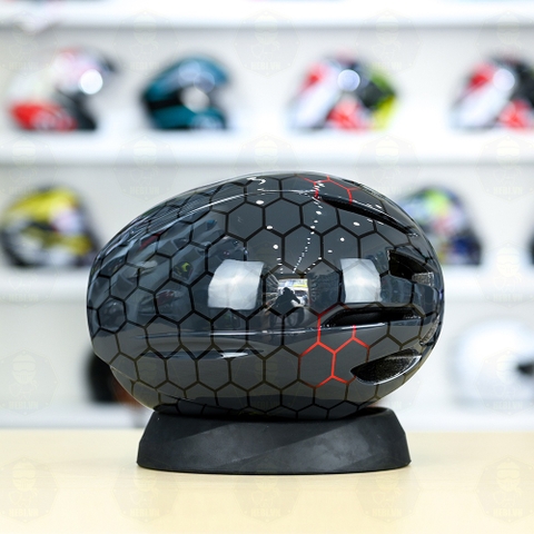 Nón Thể Thao POC P02 Tổ Ong Đỏ Bóng FREESHIP