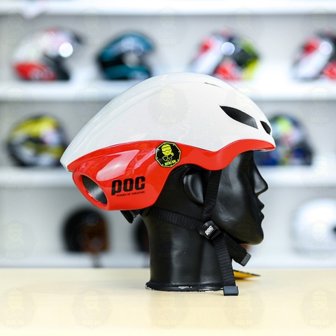 Nón Thể Thao POC P02 Trắng Đỏ FREESHIP