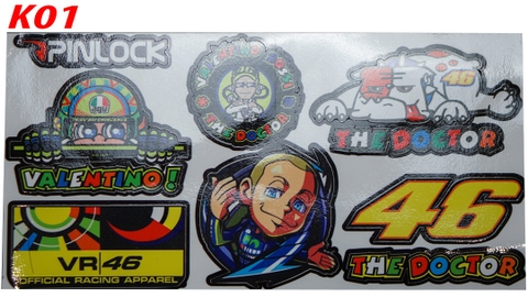 Sticker Tem Decal Dán Kính Mũ Bảo Hiểm