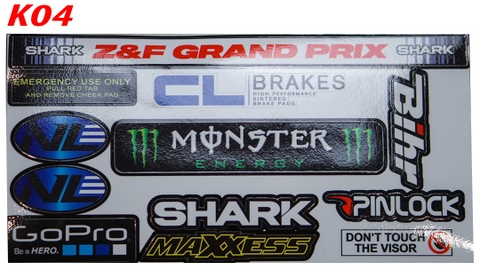 Sticker Tem Decal Dán Kính Mũ Bảo Hiểm