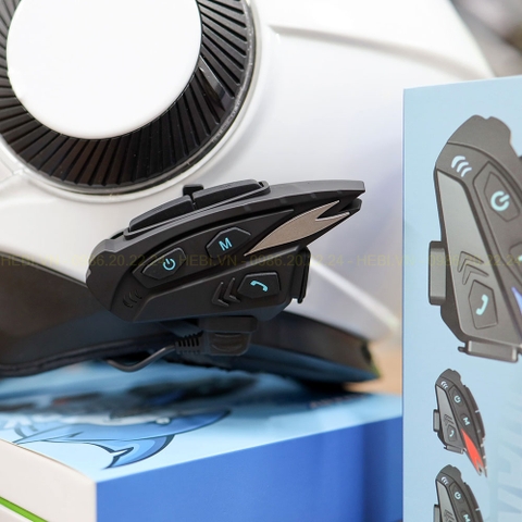 Tai Nghe Bluetooth Intercom Shark V2 BT 5.1 Kết Nối 8 Thiết Bị FREESHIP