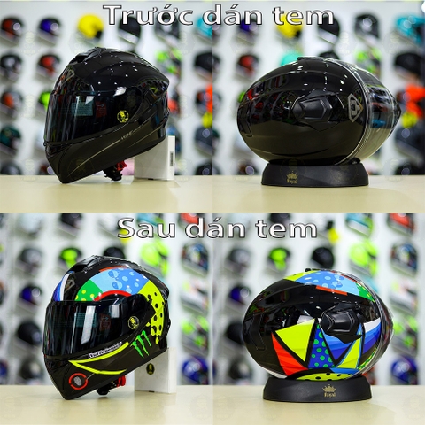 Tem Decal AGV ROSSI SOLELUNA WINTER TEST Dán Cho Nón Fullface - Chưa Gồm Nón - FREESHIP