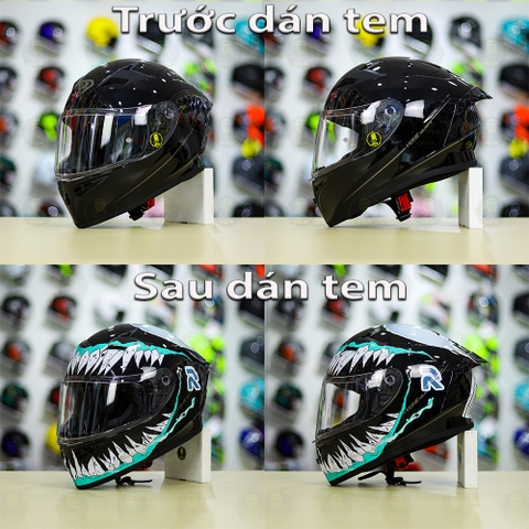 Tem Decal Venom Version 2 Mint Độc tố Cho Yohe 978/ROC 01 - Không Nón - FREESHIP