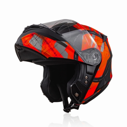 Mũ Lật Hàm Yohe 938 T2 Đen Đỏ Xám Nhám