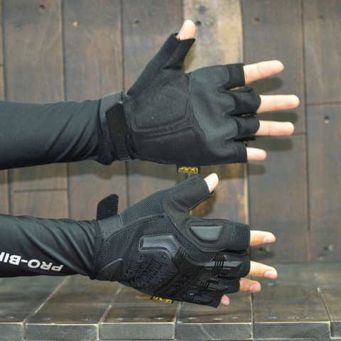 Găng Tay MECHANIC Ngắn - Đen