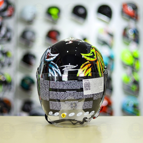 Mũ 3/4 Zeus 205 + Dán Tem Kurama FREESHIP