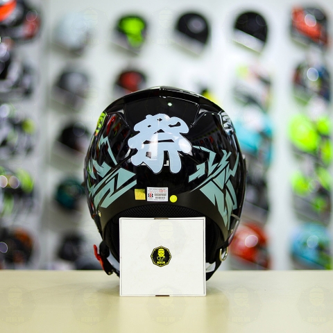 Mũ 3/4 Zeus 205 + Dán Tem Kurama FREESHIP