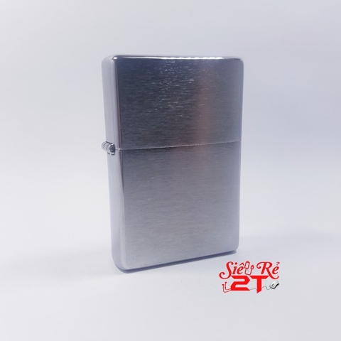 Zippo Vintage Brush Chrome 230.25 (No slashes) - Zippo Chính Hãng Mỹ Vintage Chrome xước không chặt góc (New box)