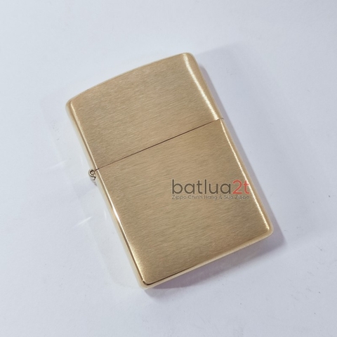 Vỏ Zippo Brush Brass 204B Chính Hãng - Vỏ Zippo Vàng Xước Trơn