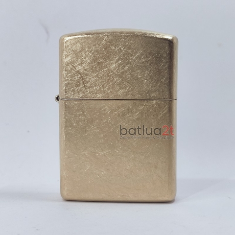 Zippo Armor Tumbled Brass 28496 - Zippo Armor Chính Hãng Vàng Xước Bụi