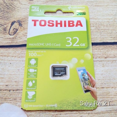 Thẻ nhớ Class 10 32Gb Toshiba MicroSD (BH 3 tháng)