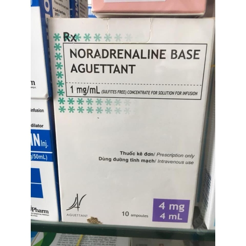 Noradrenaline Base Aguettant 4mg/4ml