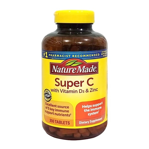 Super C With D3 & Zinc 200 viên