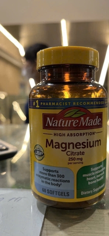 Nature Made Magnesium citrate 250mg 60 viên