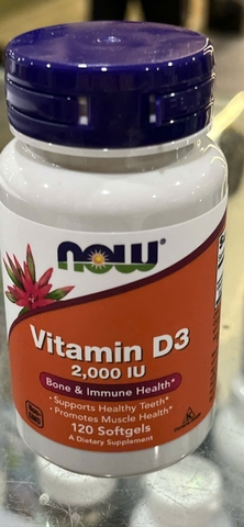 Vitamin D3 2000 IU Now 120 viên
