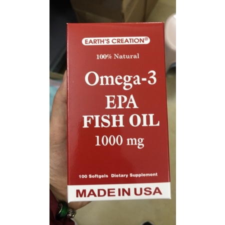 Omega 3 EPA Fish Oil 1000mg Earth's Creation