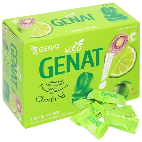 Kẹo ngậm Genat Chanh Sả