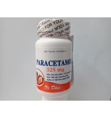 Paracetamol 325mg vị dâu