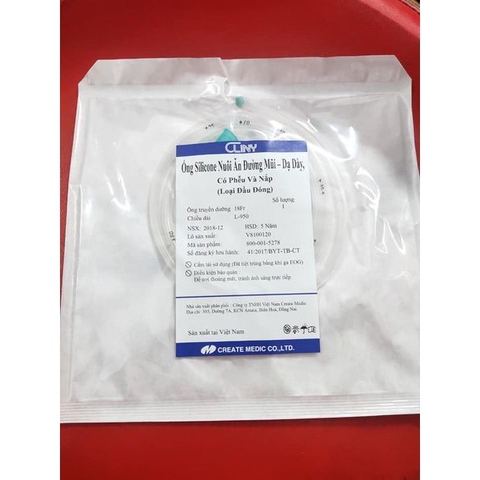 Dây xông dạ dày số 16-18 silicone