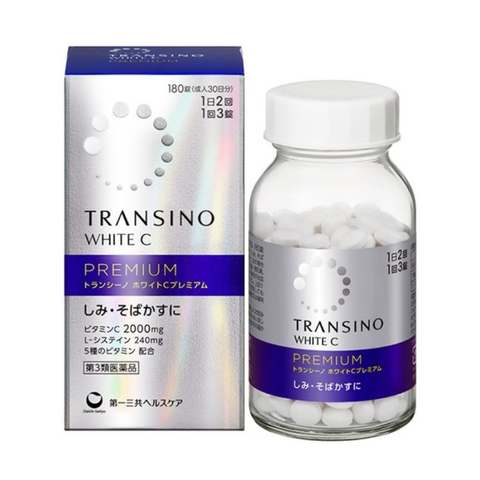 Transino White C Premium Viên Uống Trắng Da Mờ Thâm Nám