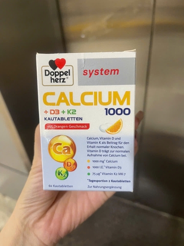 Viên nhai Doppel herz Calcium 1000 D3 K2