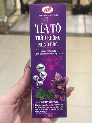Dung dịch vệ sinh TÍA TÔ TRẦU KHÔNG NANO BẠC ADP