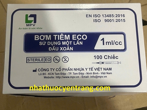 Bơm Tiêm 1ml Đầu Xoắn