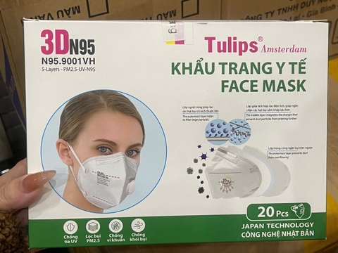 Khẩu trang y tế 3D N95 – 9001VH Tulips