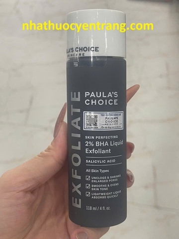 Dung Dịch Loại Bỏ Tế Bào Chết 2% Bha Paula'S Choice Exfoliant 118ml
