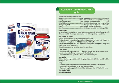 AQUAMIN CALCINANO MK7 TẢO ĐỎ